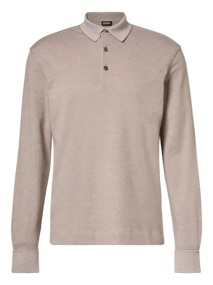 Cotton polo sweater