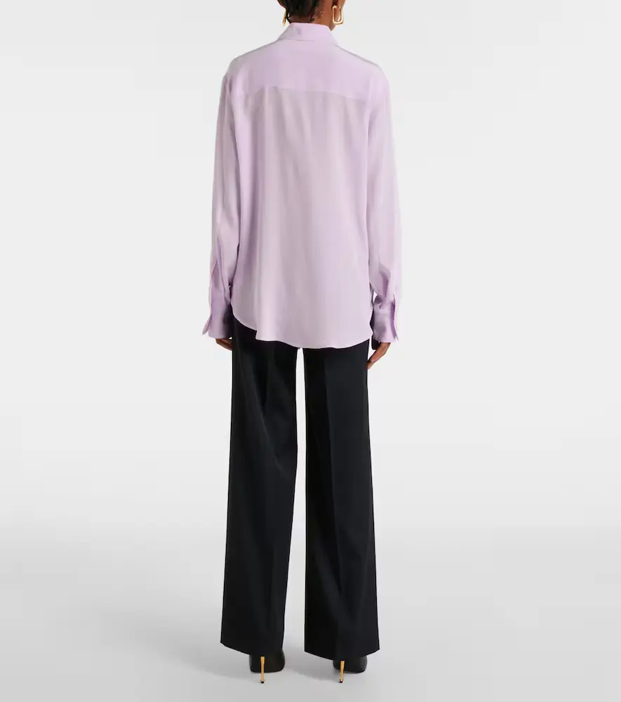 Victoria Beckham Ruffled asymmetric silk blouse | Thumbnail 2 Victoria Beckham Ruffled asymmetric silk blouse | Thumbnail 2