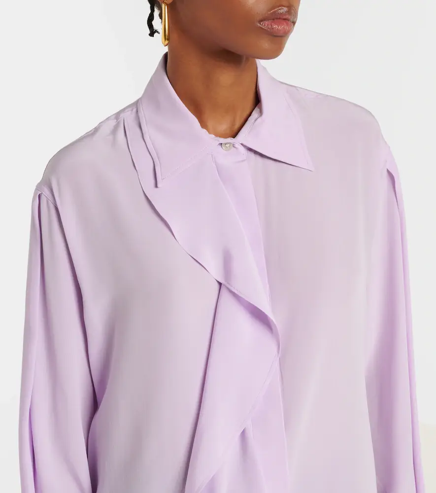Victoria Beckham Ruffled asymmetric silk blouse | Thumbnail 5 Victoria Beckham Ruffled asymmetric silk blouse | Thumbnail 5