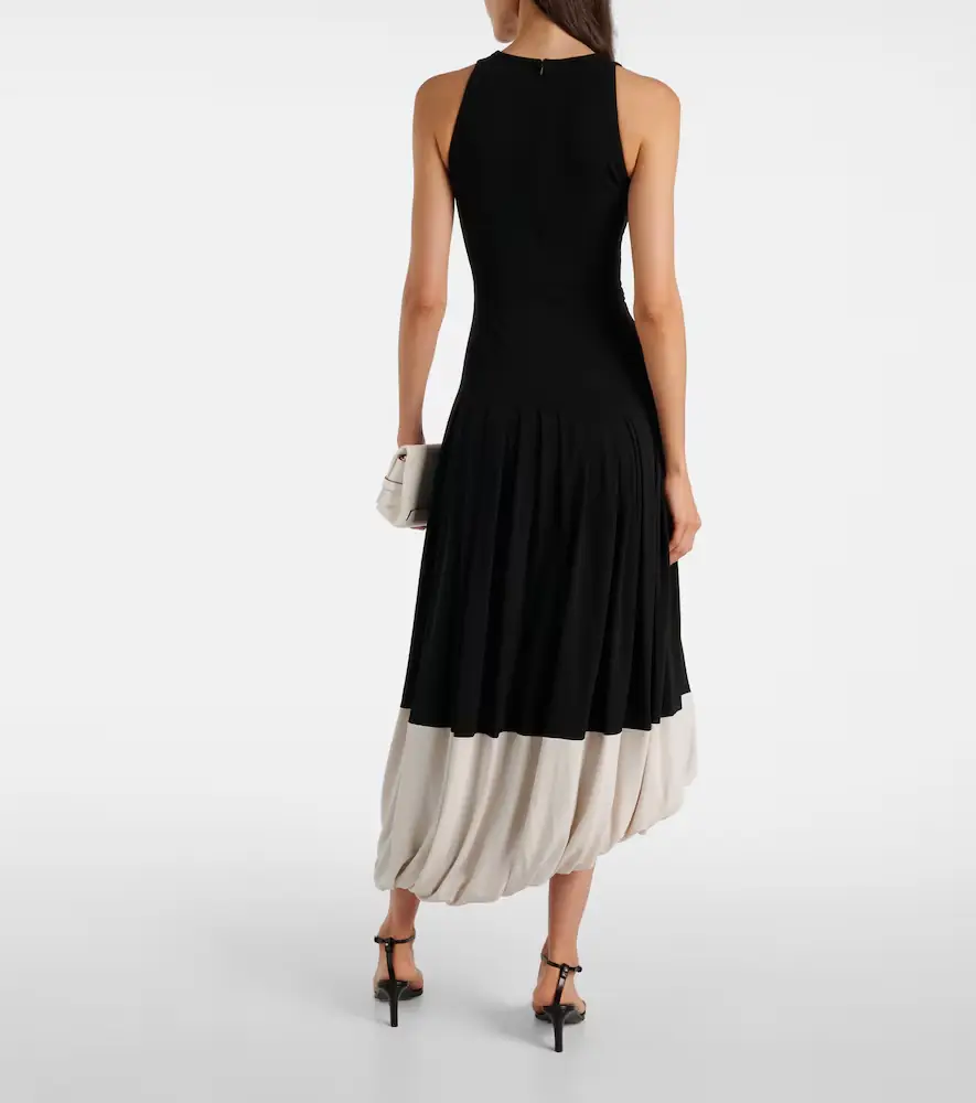 Victoria Beckham Colorblocked jersey midi dress | Thumbnail 3 Victoria Beckham Colorblocked jersey midi dress | Thumbnail 3
