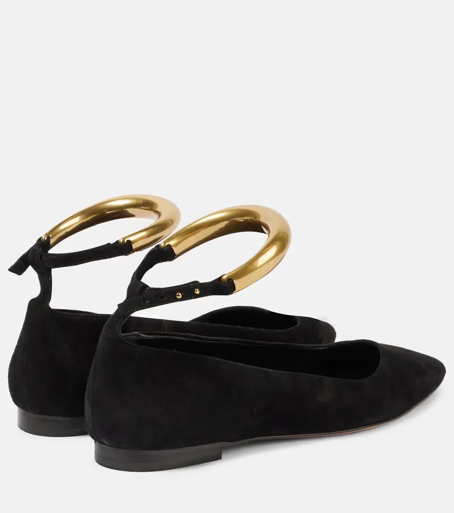 Isabel Marant Leanor embellished leather ballet flats | Thumbnail 4