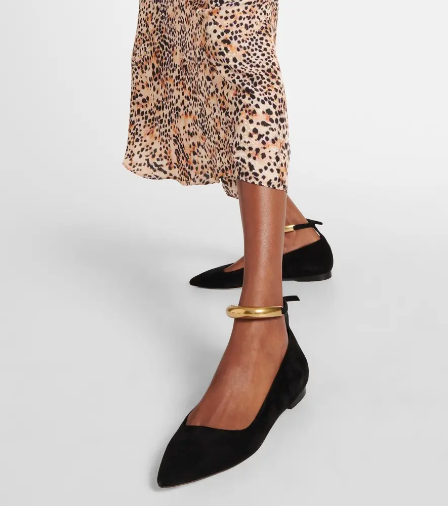 Isabel Marant Leanor embellished leather ballet flats | Thumbnail 5
