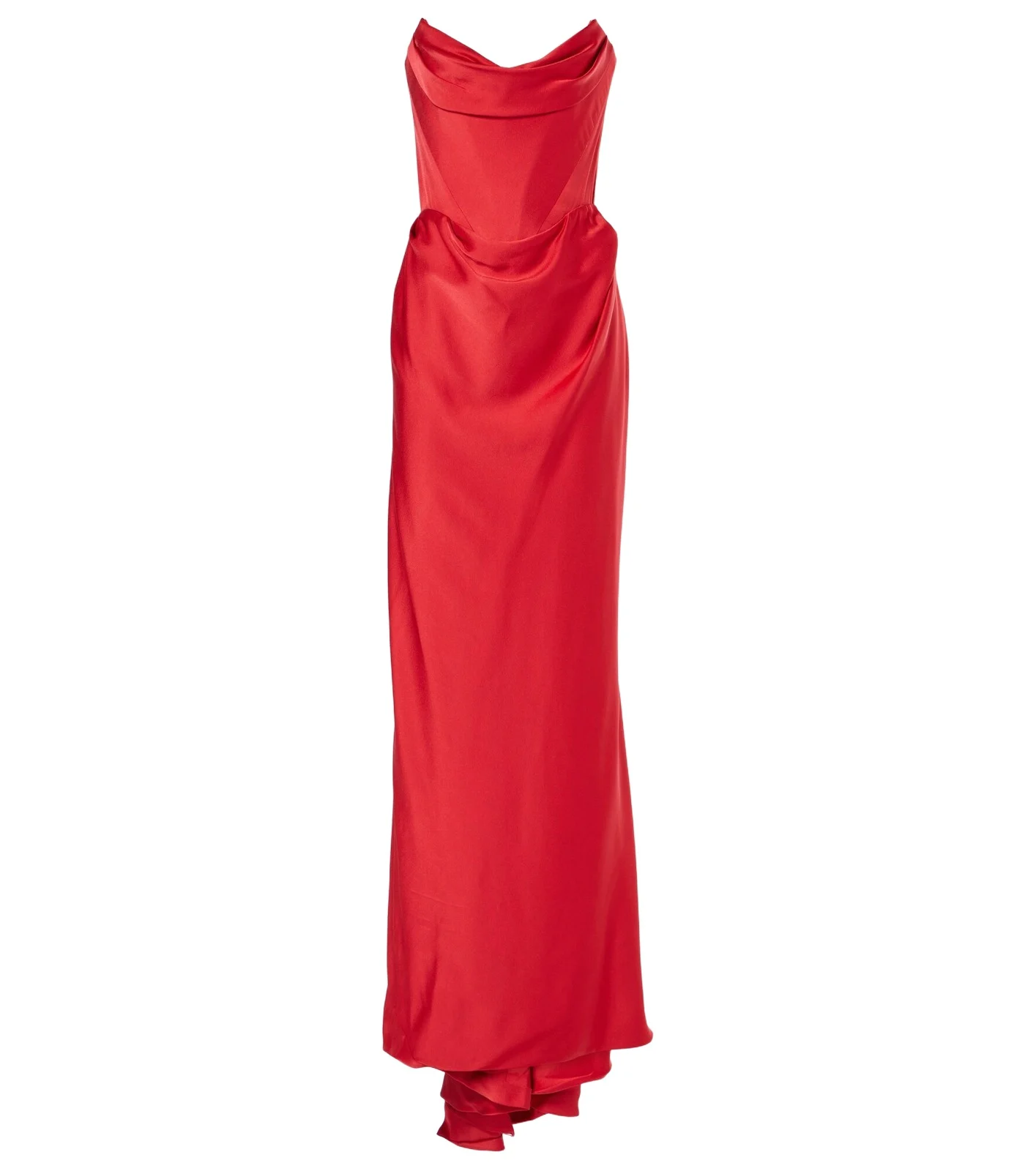 Off-shoulder satin gown Off-shoulder satin gown
