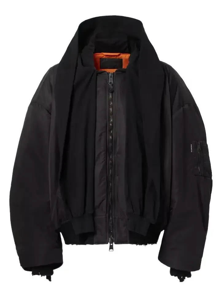 Balenciaga Incognito hooded bomber jacket
