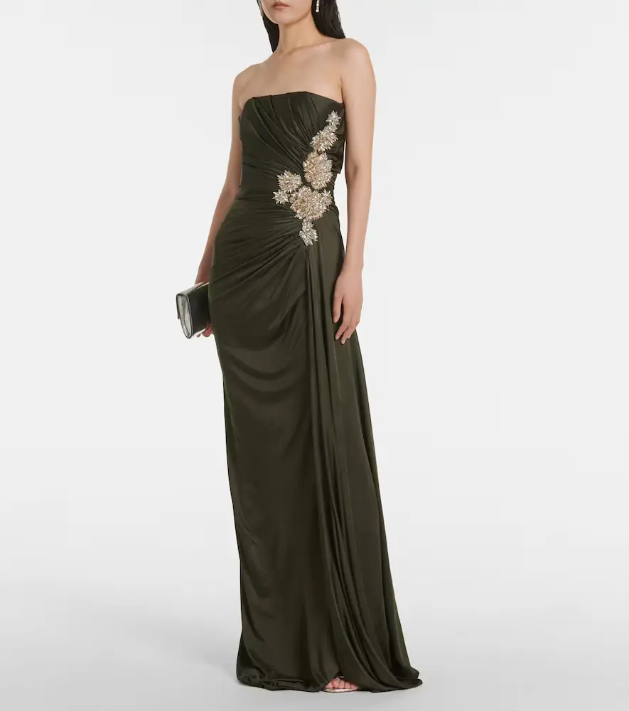 Costarellos Elettra embellished jersey gown | Thumbnail 3 Costarellos Elettra embellished jersey gown | Thumbnail 3