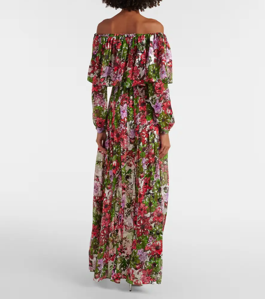 Costarellos Floria devoré silk-blend chiffon gown | Thumbnail 2