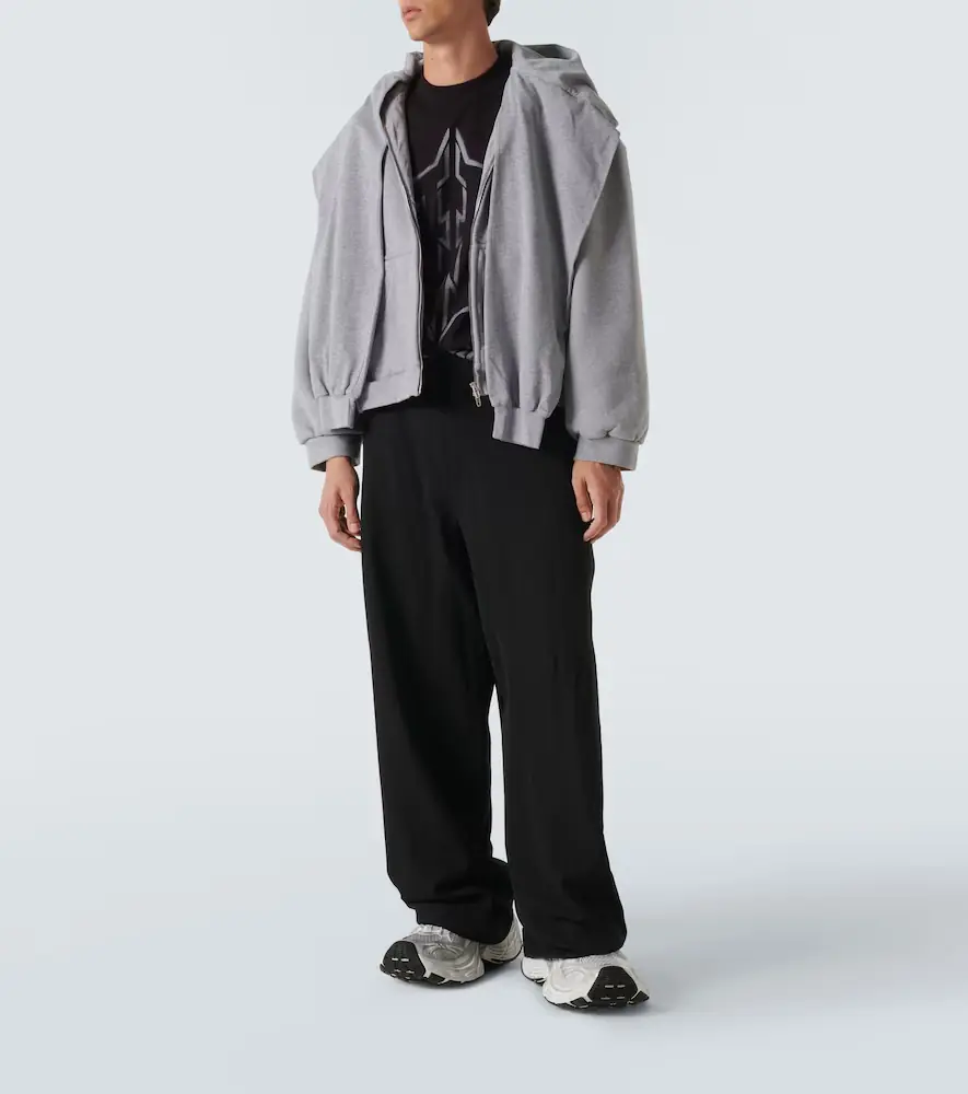Balenciaga Incognito deconstructed cotton jersey hoodie | Thumbnail 4 Balenciaga Incognito deconstructed cotton jersey hoodie | Thumbnail 4