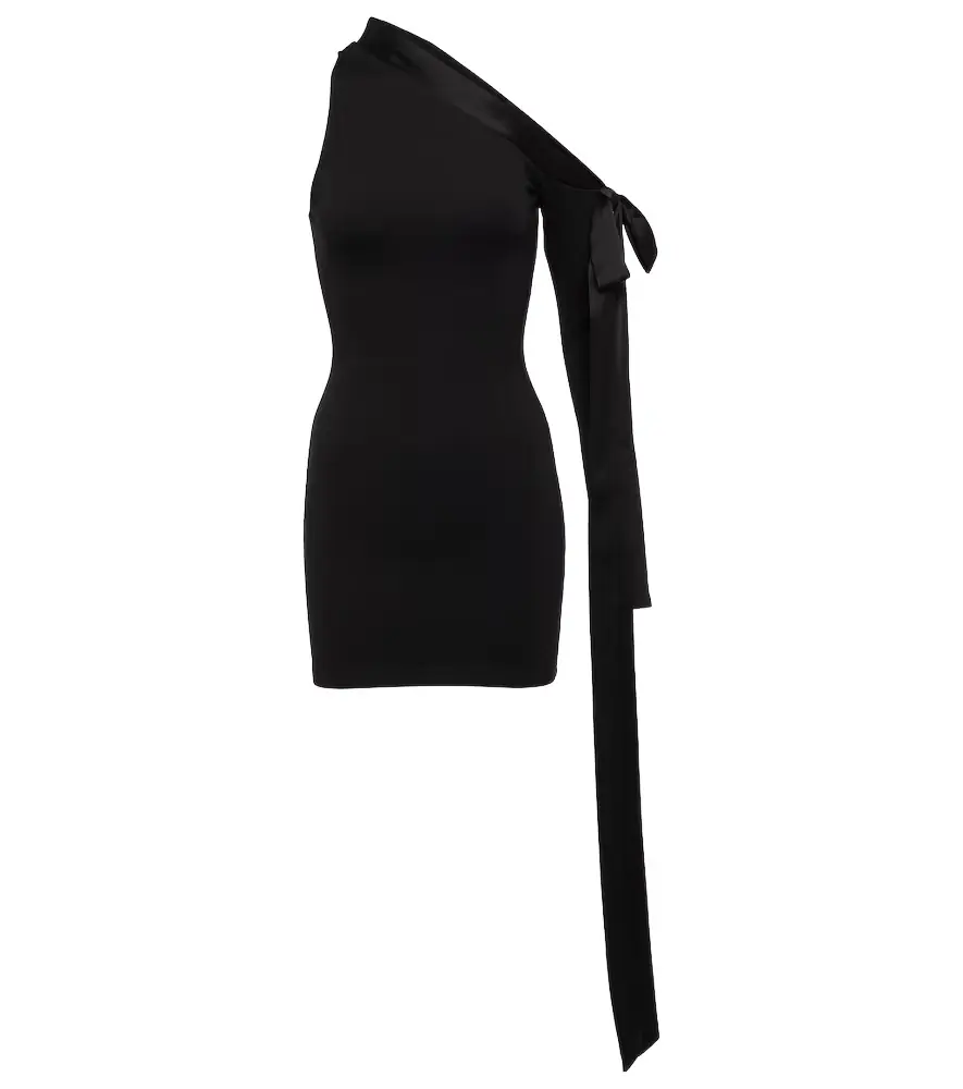 David Koma One-shoulder satin minidress | Image 1 David Koma One-shoulder satin minidress | Image 1