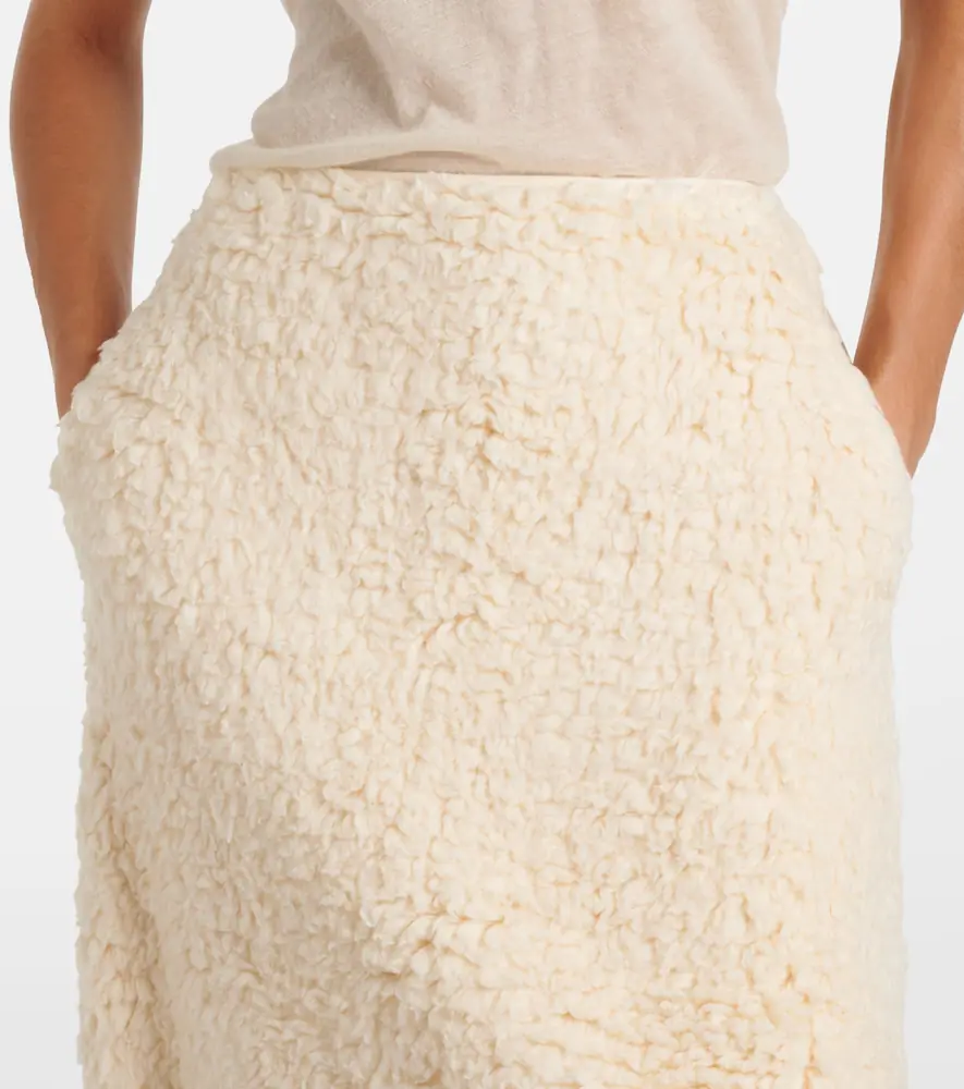 Jil Sander Cotton fleece midi skirt | Thumbnail 3 Jil Sander Cotton fleece midi skirt | Thumbnail 3