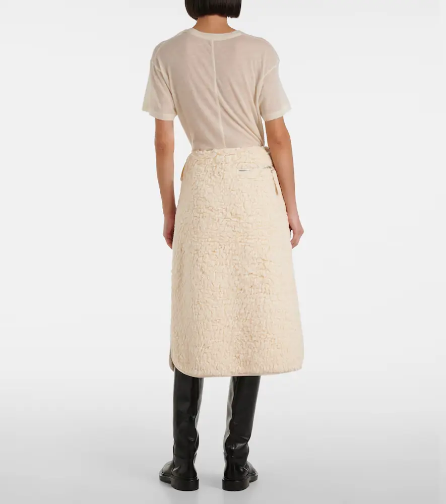 Jil Sander Cotton fleece midi skirt | Thumbnail 6 Jil Sander Cotton fleece midi skirt | Thumbnail 6