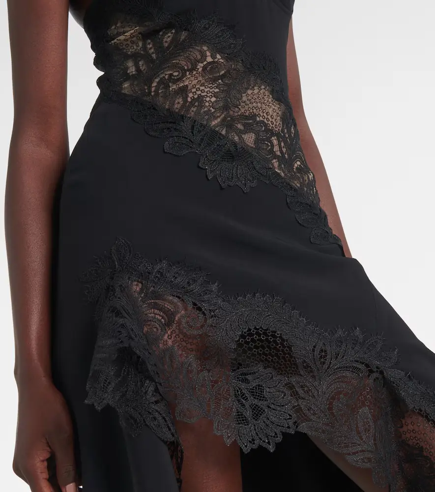 David Koma Asymmetric lace-trimmed minidress | Thumbnail 6 David Koma Asymmetric lace-trimmed minidress | Thumbnail 6