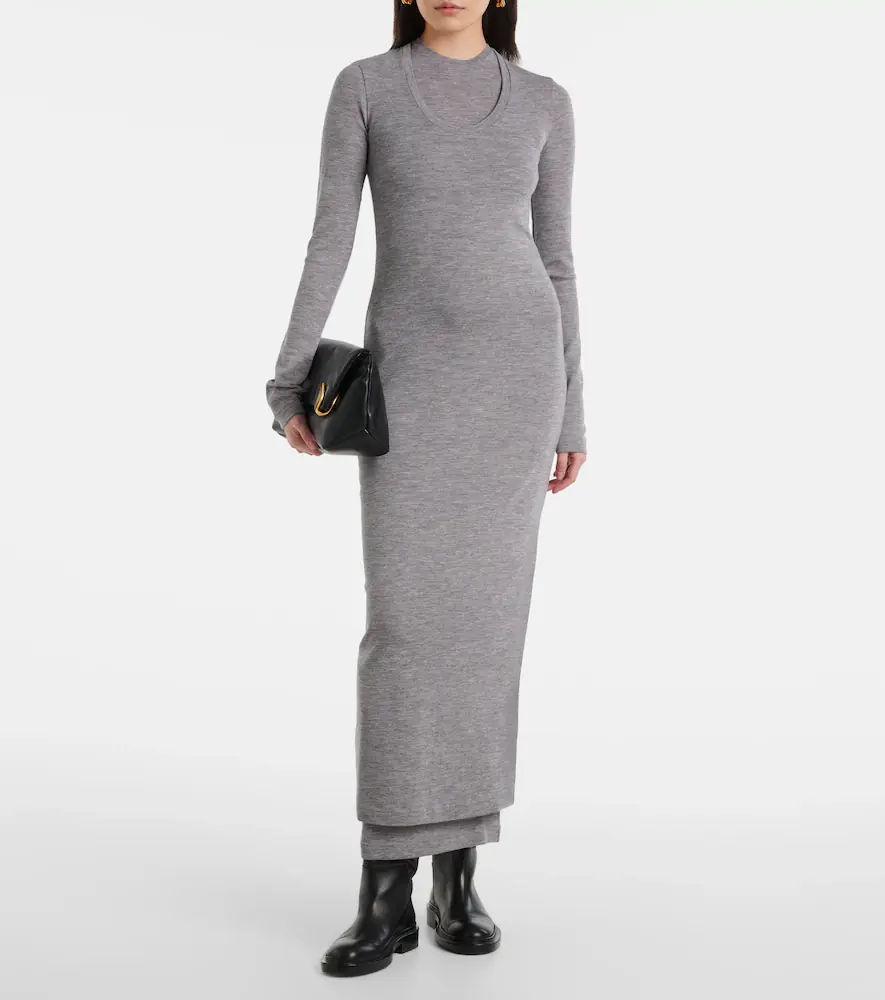 Jil Sander Virgin wool midi dress | Thumbnail 2