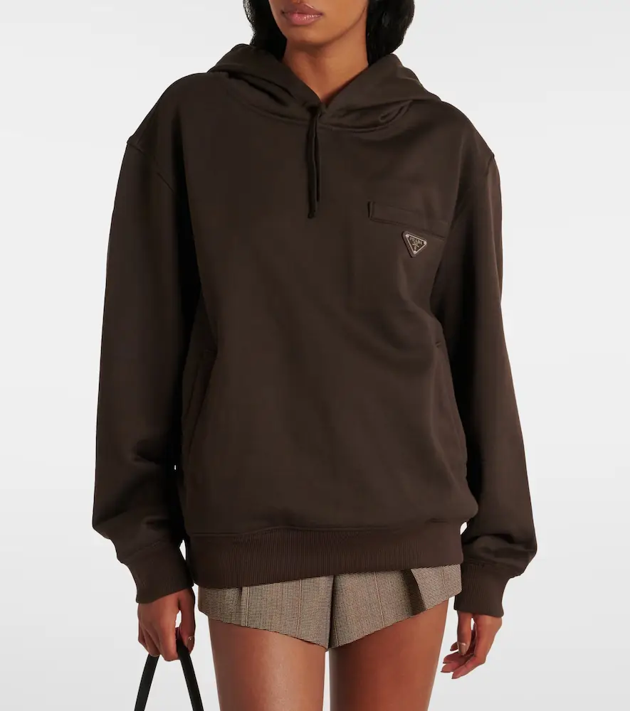 Prada Oversized cotton hoodie | Thumbnail 2