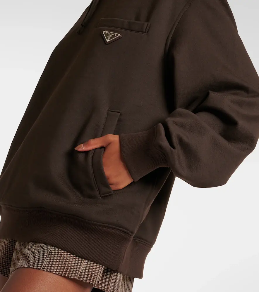 Prada Oversized cotton hoodie | Thumbnail 3