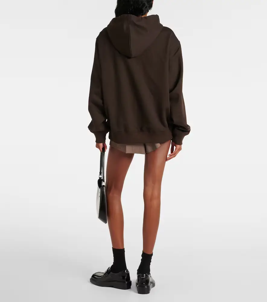 Prada Oversized cotton hoodie | Thumbnail 4