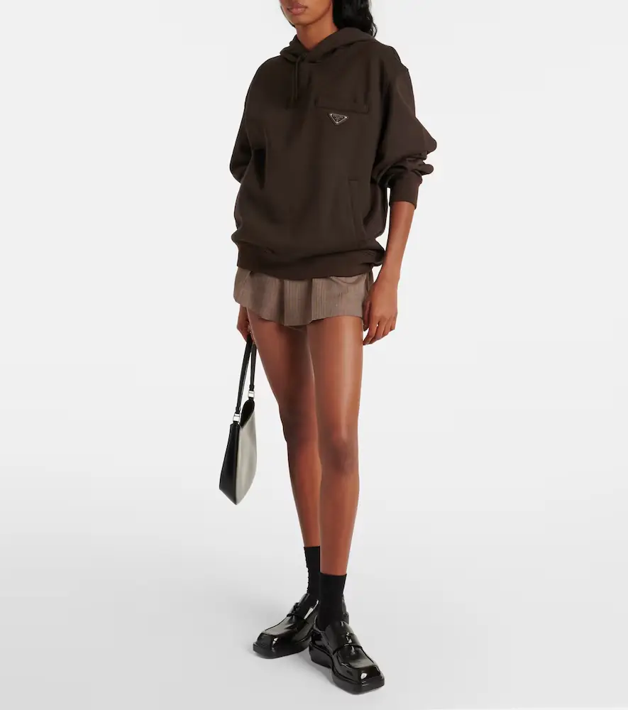 Prada Oversized cotton hoodie | Thumbnail 5