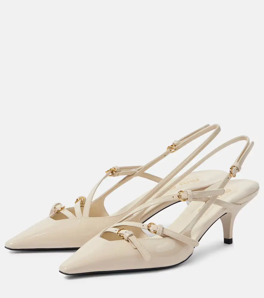 Miu Miu Patent leather slingback pumps | Thumbnail 2