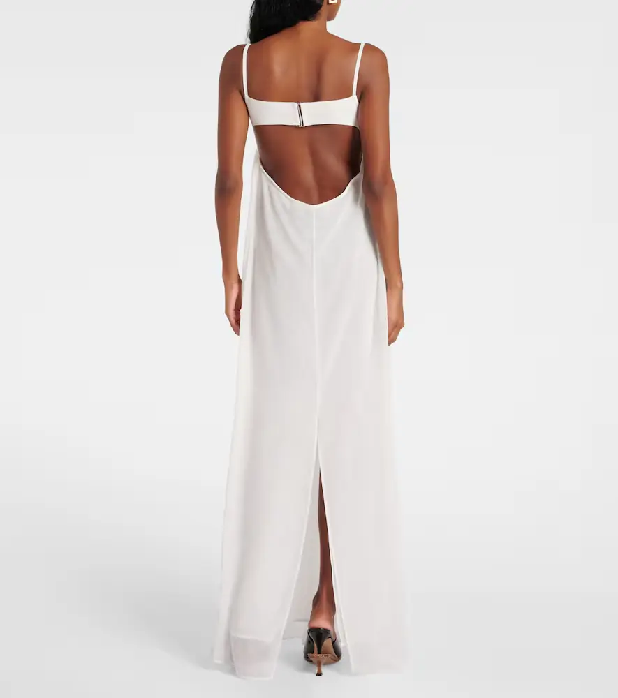 Jacquemus Peplo jersey and muslin maxi dress | Thumbnail 6 Jacquemus Peplo jersey and muslin maxi dress | Thumbnail 6
