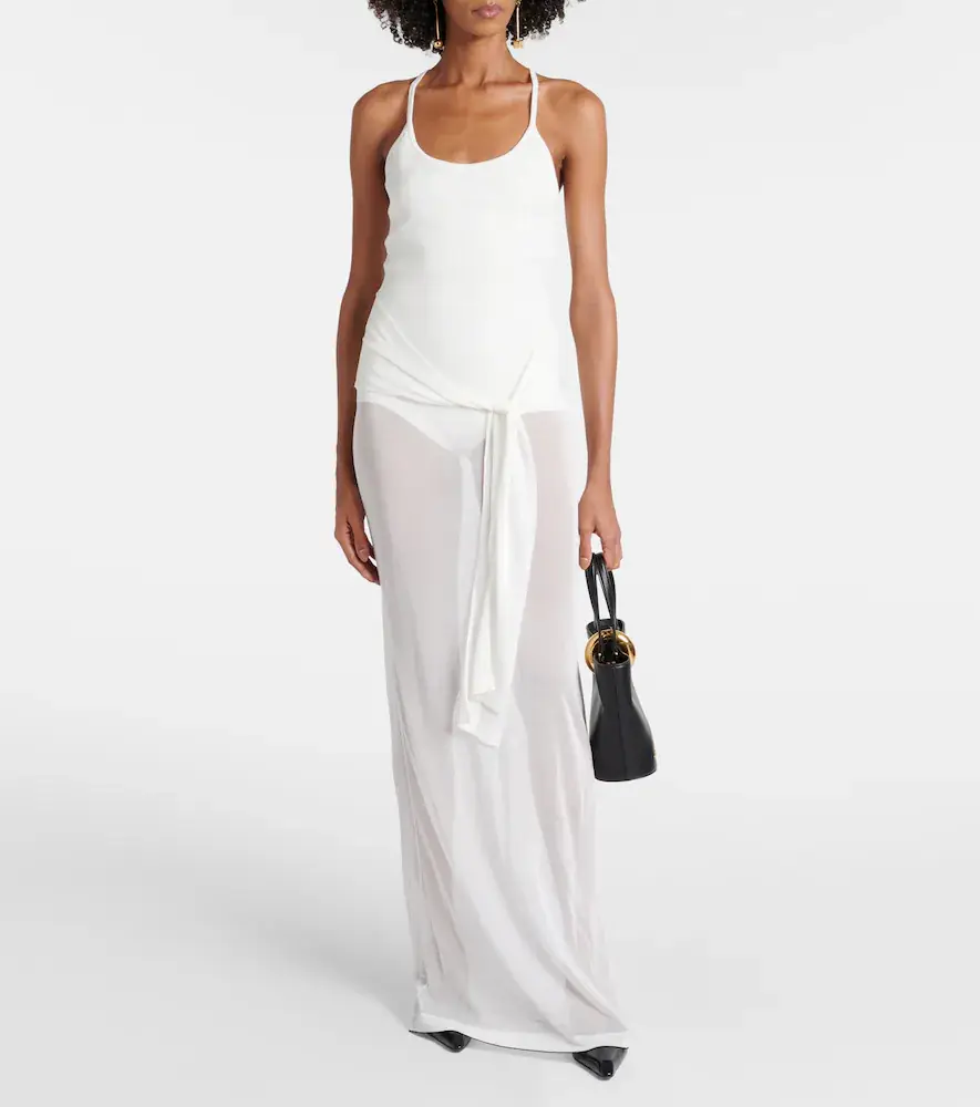 Jacquemus La Robe Maille Nodo sheer gown | Thumbnail 4