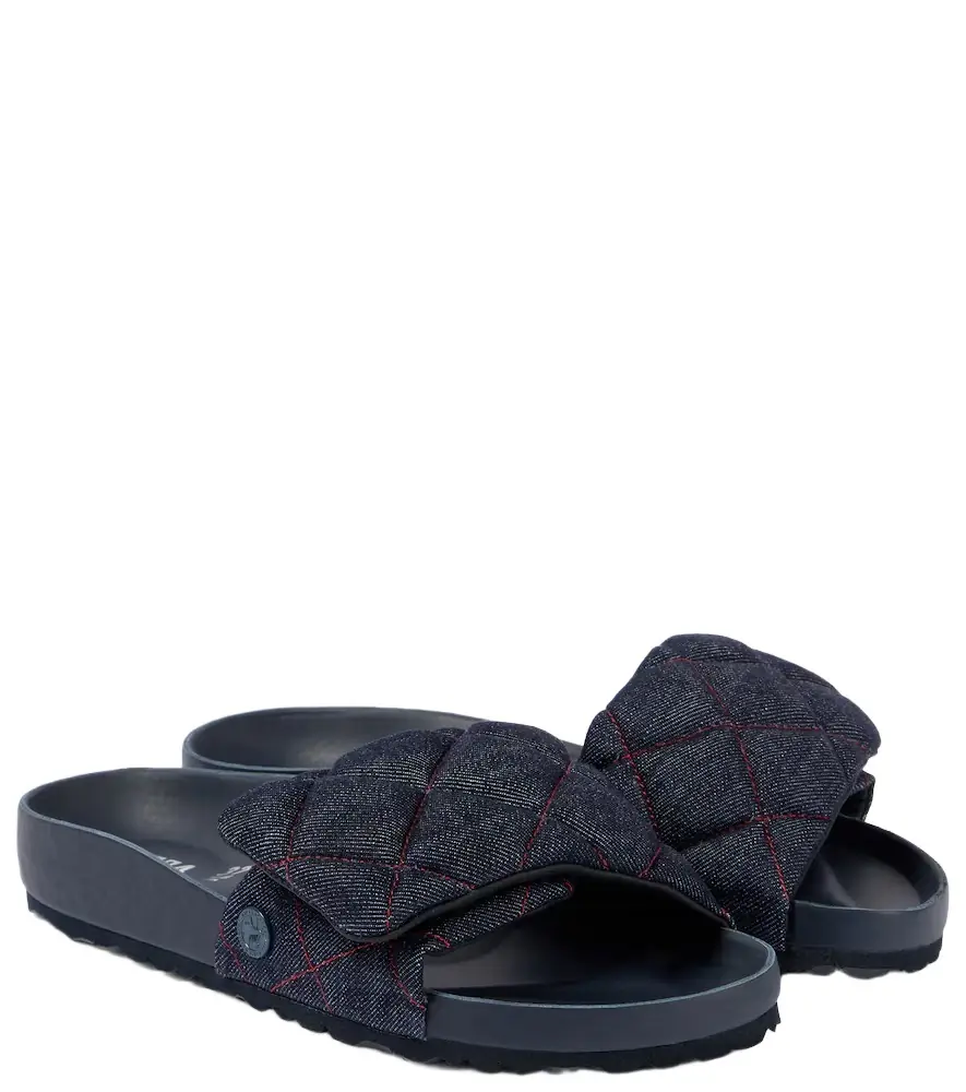 Birkenstock 1774 Sylt quilted denim slides | Image 1 Birkenstock 1774 Sylt quilted denim slides | Image 1