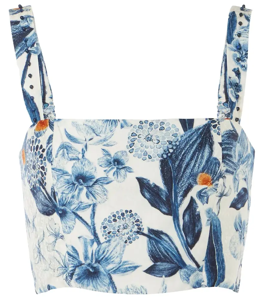 Agua by Agua Bendita Cacao floral crop top | Image 1 Agua by Agua Bendita Cacao floral crop top | Image 1