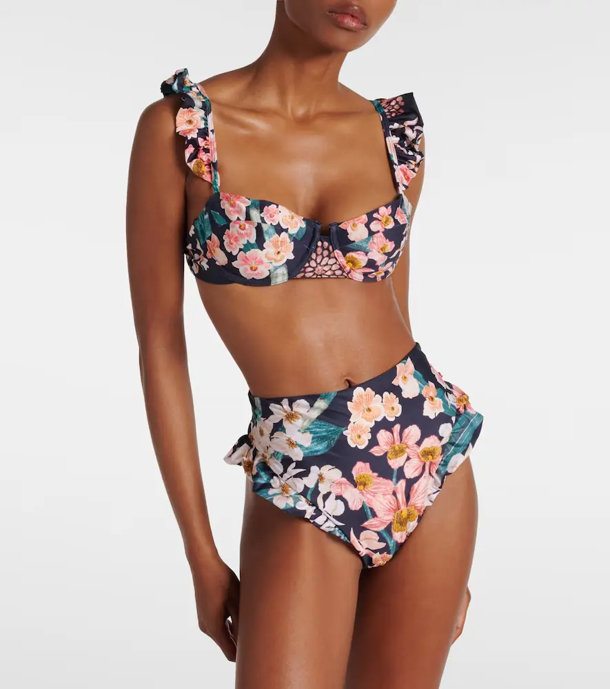 Agua by Agua Bendita Kiwi Danza floral bikini top | Thumbnail 3