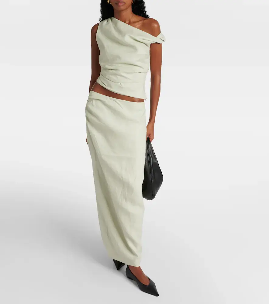 SIR. Iris asymmetric linen maxi skirt | Thumbnail 2 SIR. Iris asymmetric linen maxi skirt | Thumbnail 2