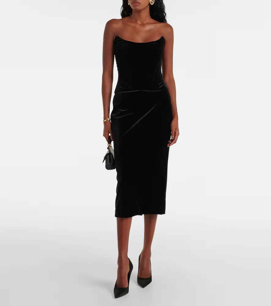 Dolce & Gabbana Velvet bustier dress | Thumbnail 2