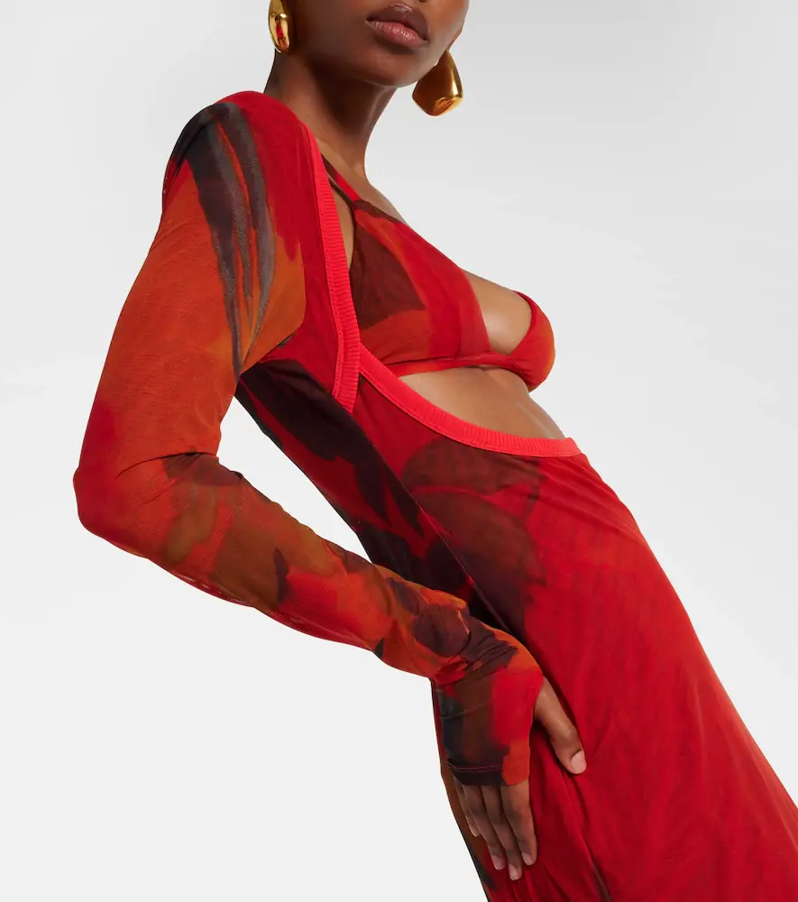 SIR. Libertine printed cutout maxi dress | Thumbnail 4