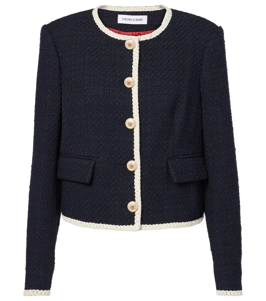 Veronica Beard Mabel cropped tweed jacket