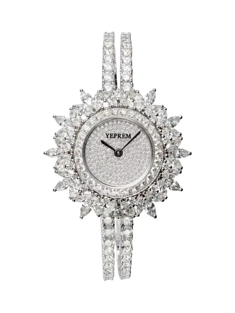 YEPREM Y-Momento 18kt white gold watch with diamonds