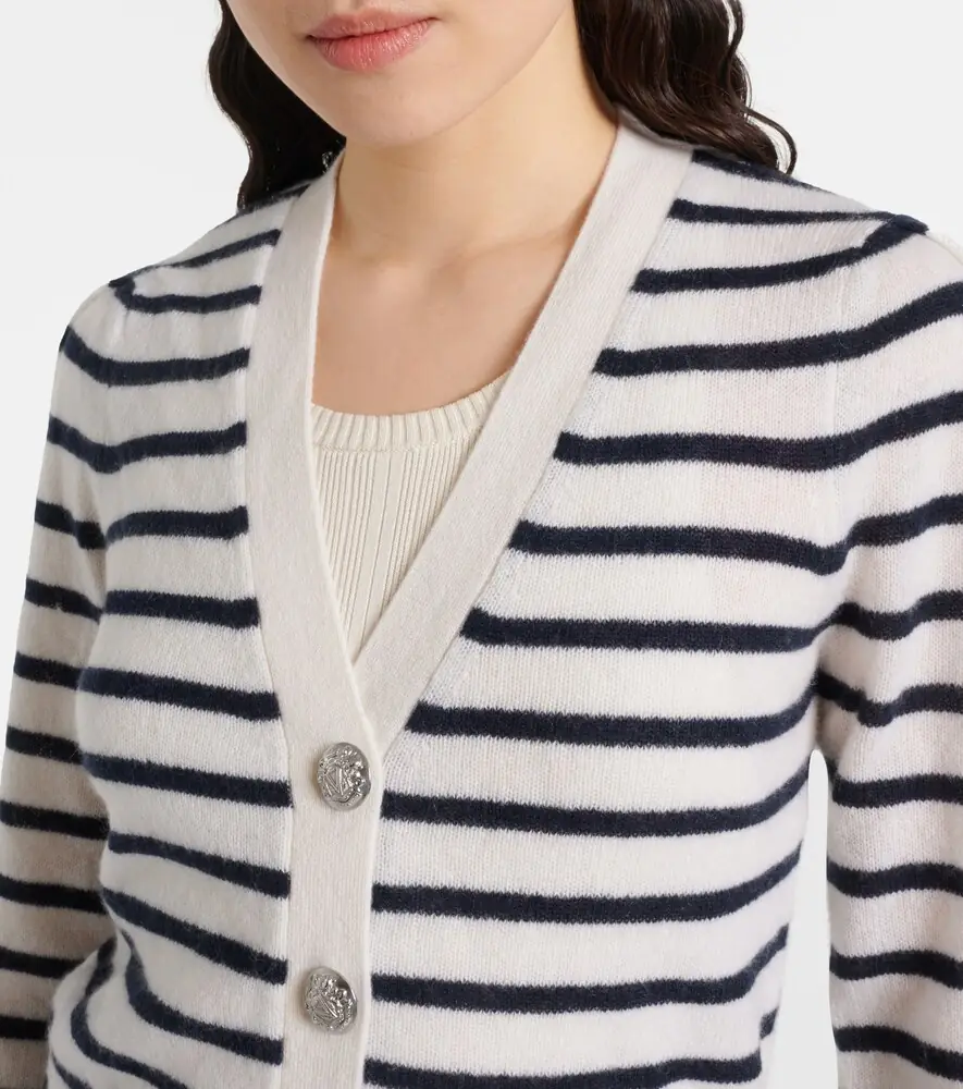 Veronica Beard Solene striped cashmere cardigan | Thumbnail 3