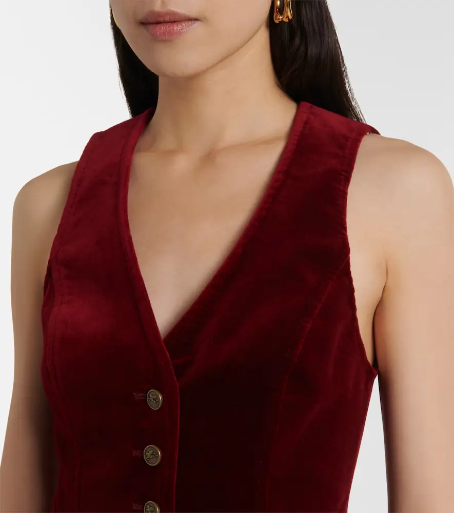 Etro Cotton velvet vest | Thumbnail 5