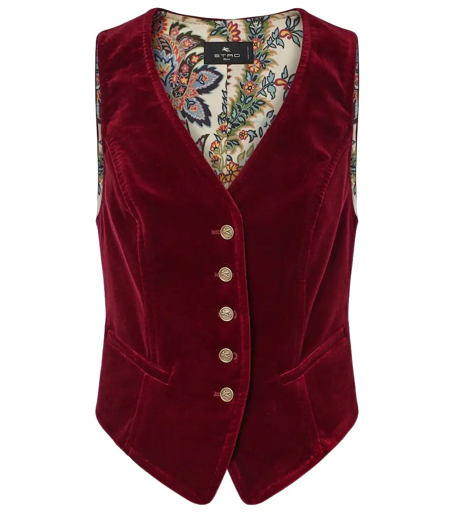 Etro Cotton velvet vest | Image 1 Etro Cotton velvet vest | Image 1
