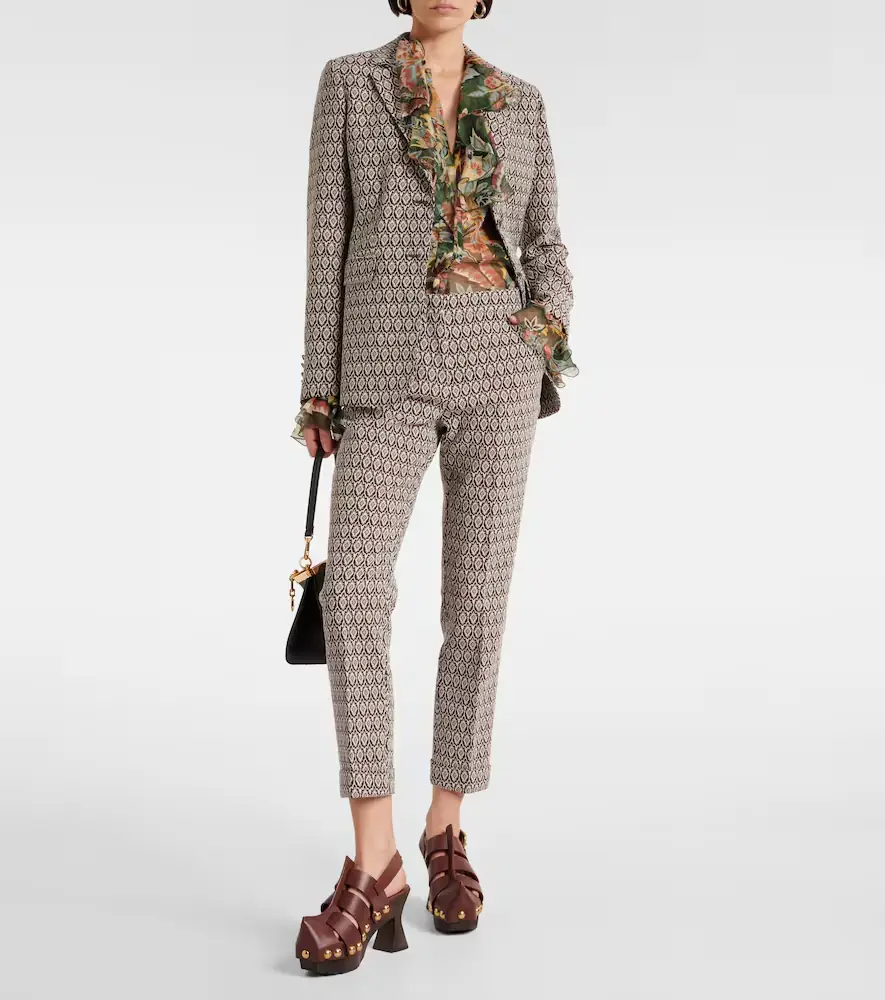 Etro Printed cotton-blend cropped pants | Thumbnail 2 Etro Printed cotton-blend cropped pants | Thumbnail 2