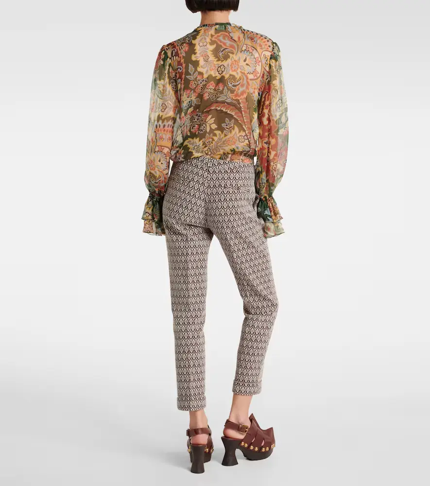 Etro Printed cotton-blend cropped pants | Thumbnail 3 Etro Printed cotton-blend cropped pants | Thumbnail 3