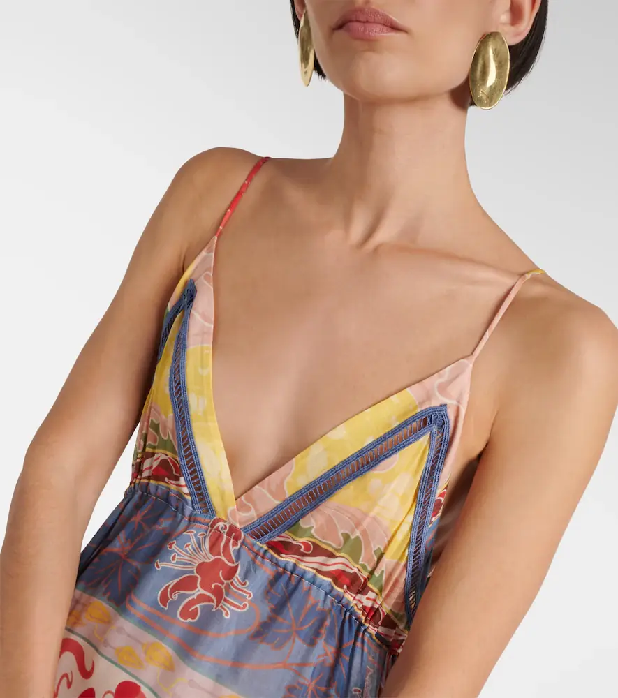 Etro Printed cotton and silk maxi dress | Thumbnail 4