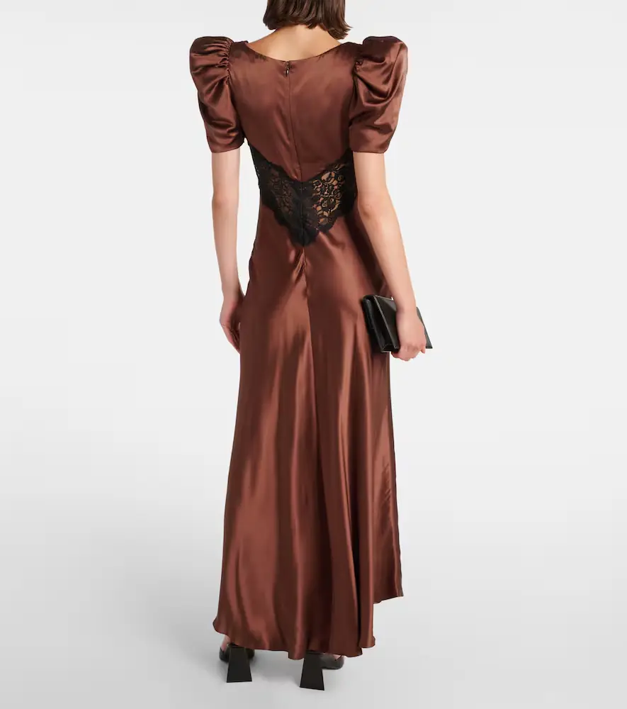 Rodarte Lace-trimmed silk charmeuse gown | Thumbnail 2 Rodarte Lace-trimmed silk charmeuse gown | Thumbnail 2