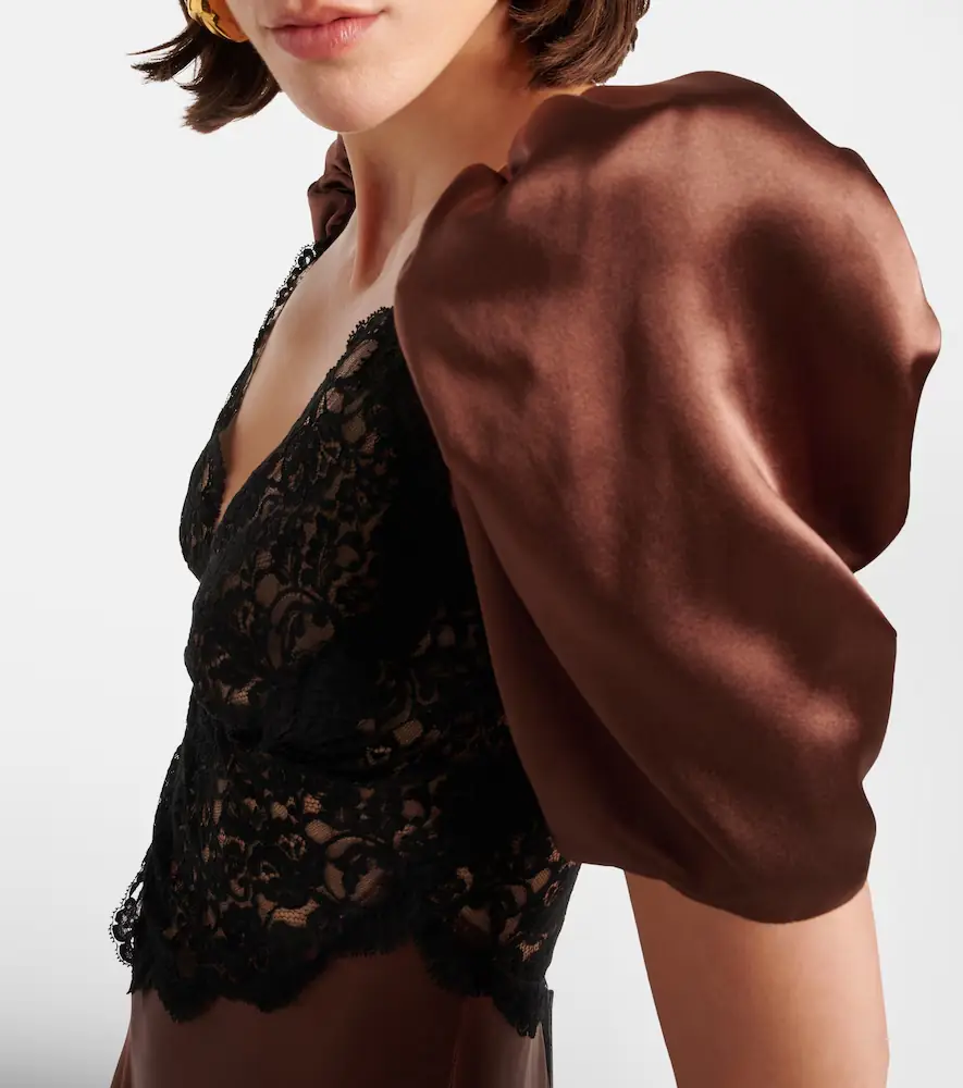 Rodarte Lace-trimmed silk charmeuse gown | Thumbnail 6 Rodarte Lace-trimmed silk charmeuse gown | Thumbnail 6
