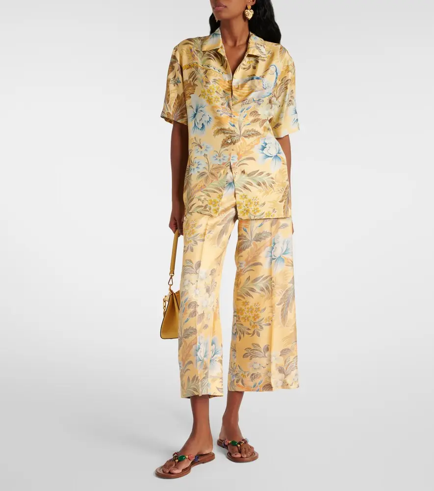 Etro Printed silk wide-leg pants | Thumbnail 2 Etro Printed silk wide-leg pants | Thumbnail 2