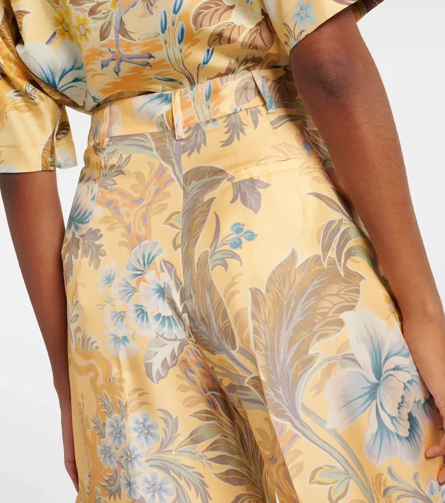 Etro Printed silk wide-leg pants | Thumbnail 4 Etro Printed silk wide-leg pants | Thumbnail 4