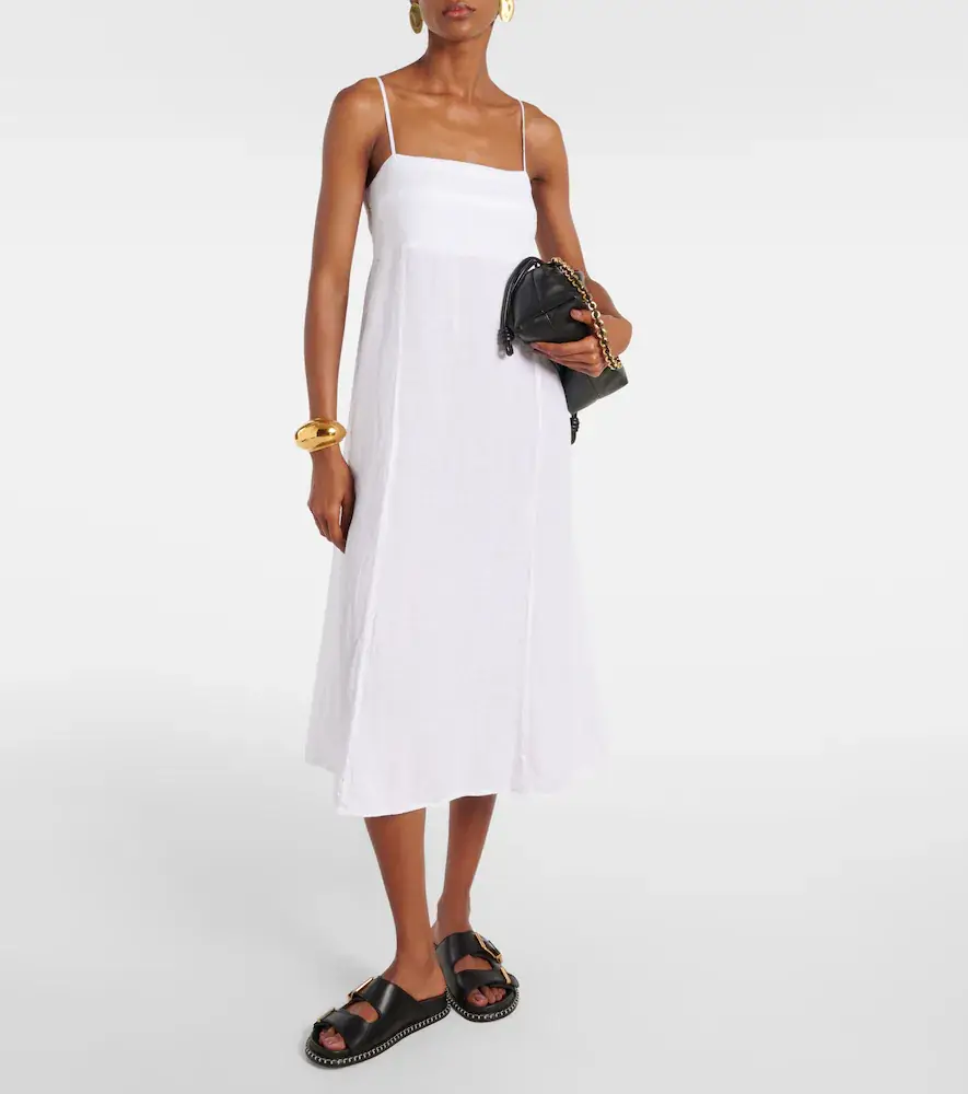 Velvet Stephie linen midi dress | Thumbnail 5