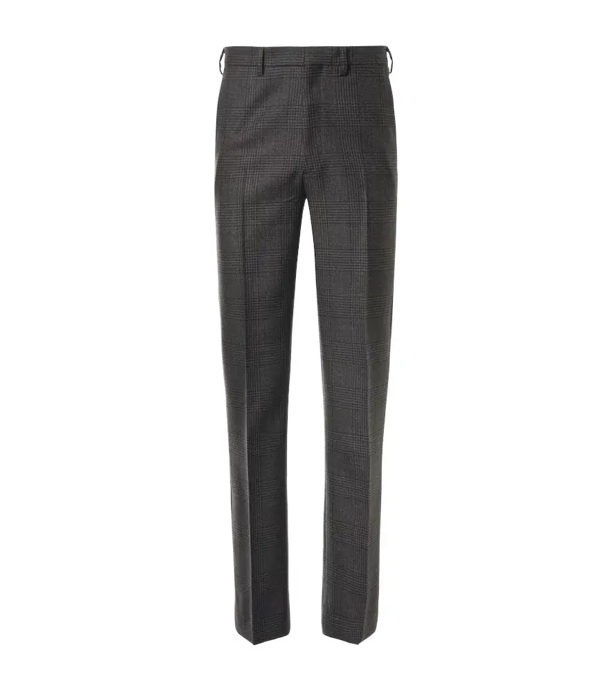 Prada Prince of Wales cropped virgin wool pants | Image 1 Prada Prince of Wales cropped virgin wool pants | Image 1