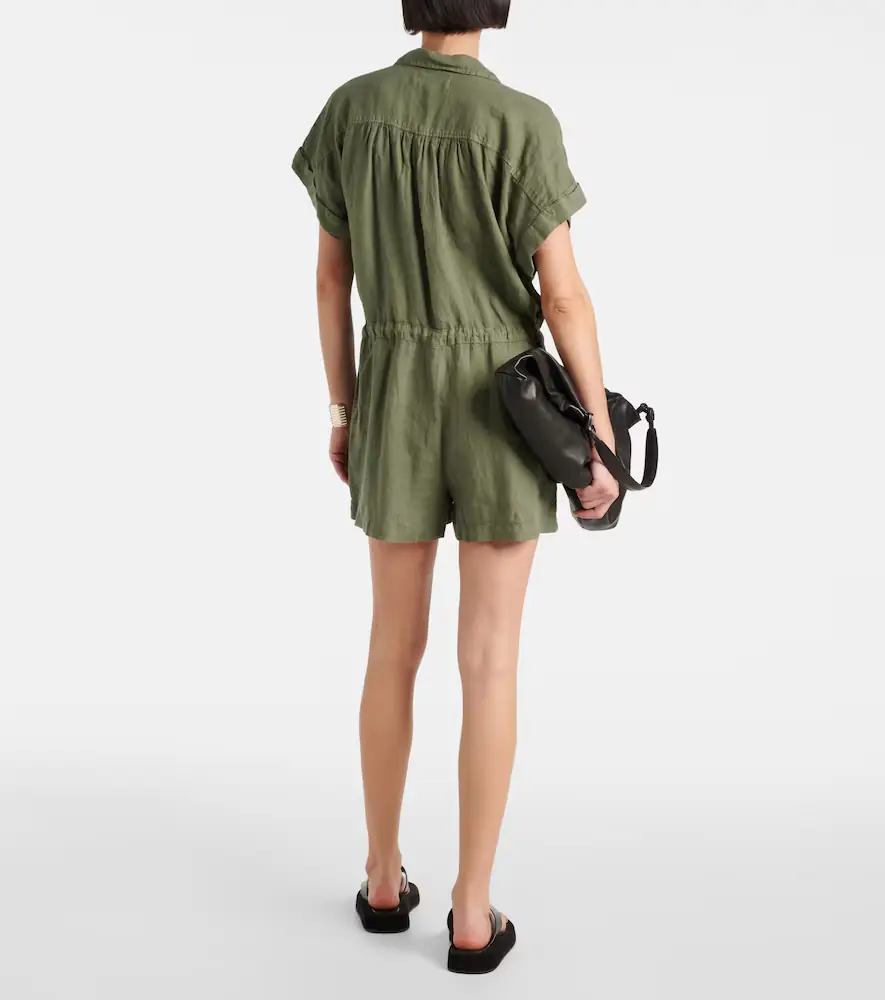 Velvet Clare linen romper | Thumbnail 2
