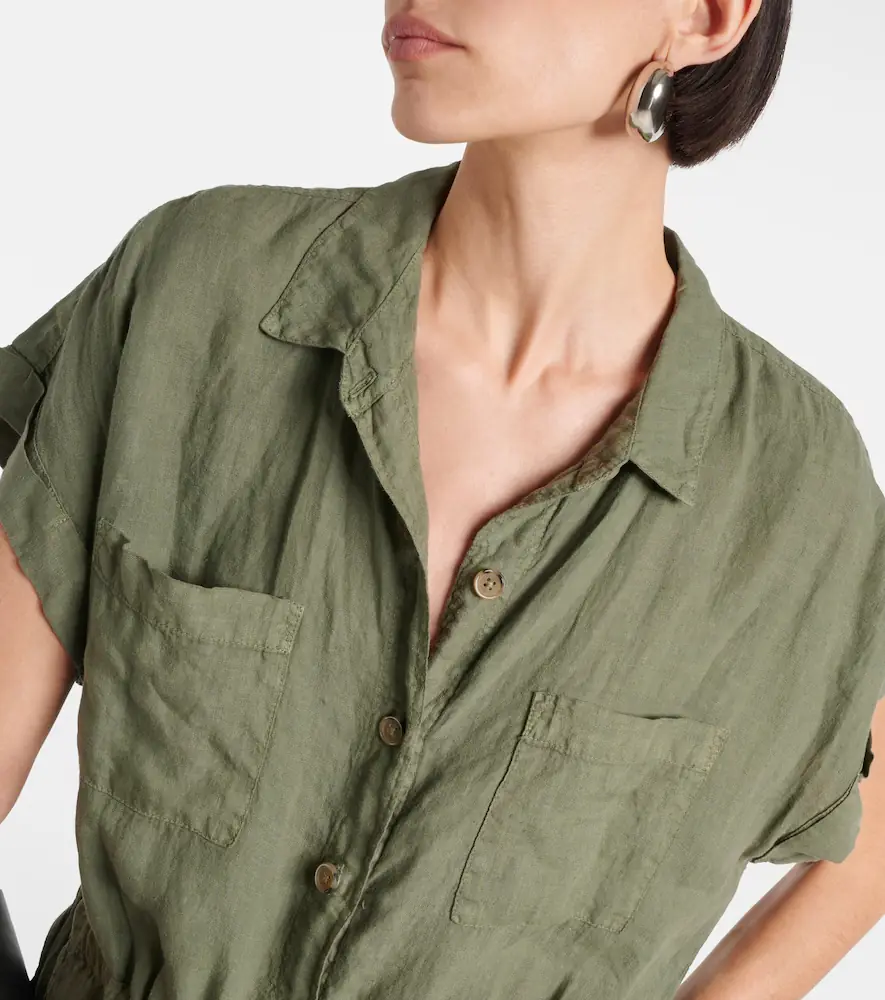 Velvet Clare linen romper | Thumbnail 3