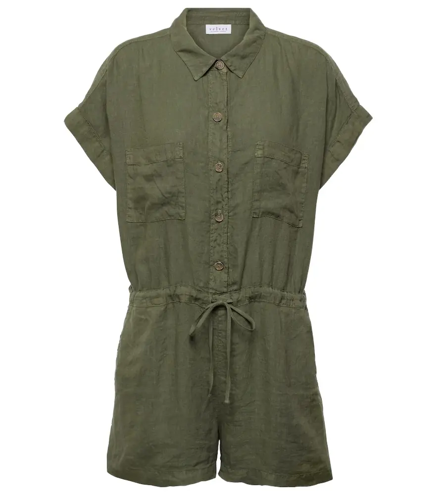 Velvet Clare linen romper