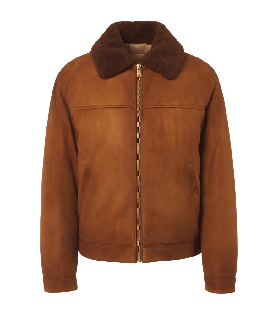 Prada Shearling-trimmed suede jacket | Image 1 Prada Shearling-trimmed suede jacket | Image 1