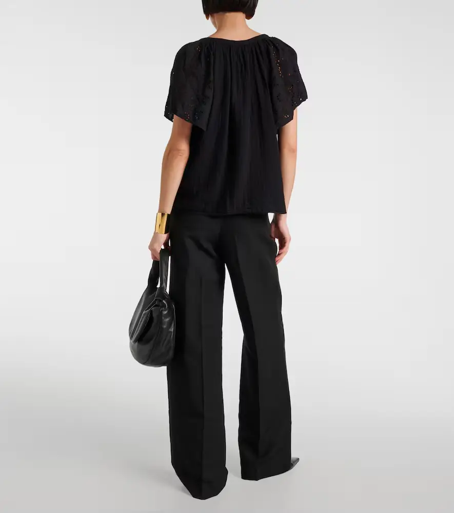 Velvet Tish embroidered cotton top | Thumbnail 2