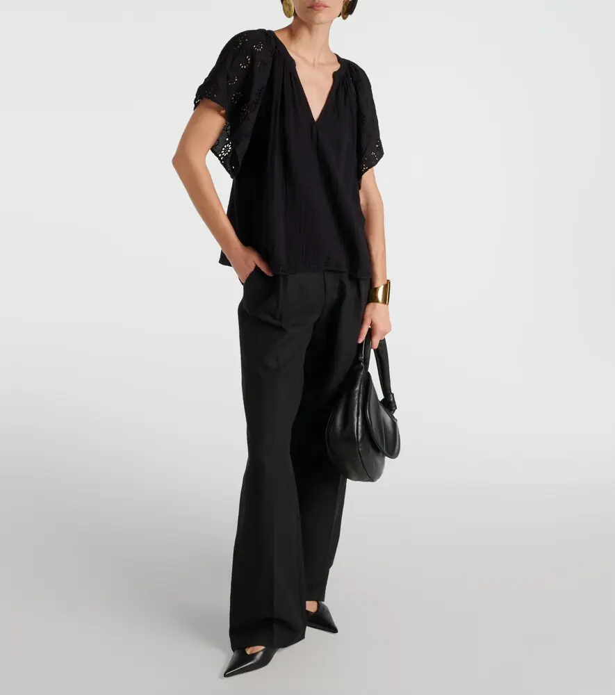 Velvet Tish embroidered cotton top | Thumbnail 4