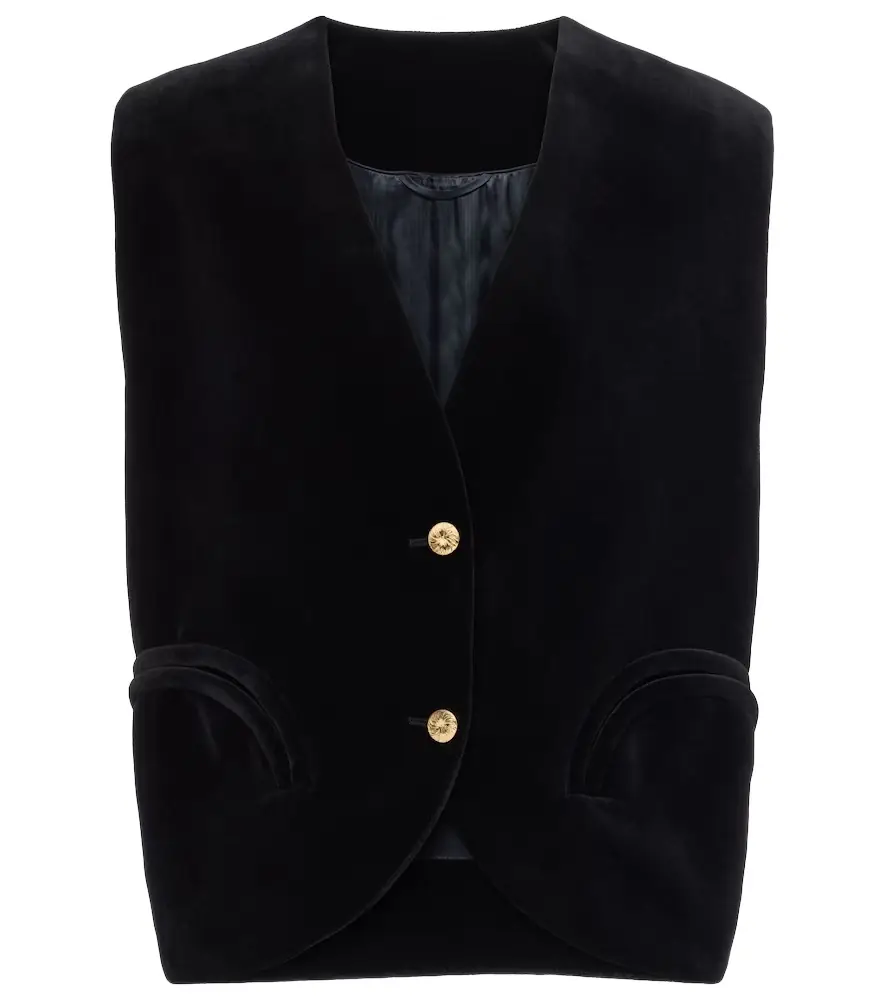 Blaze Milano Blazé Milano Gliss cotton velvet vest | Image 1 Blaze Milano Blazé Milano Gliss cotton velvet vest | Image 1